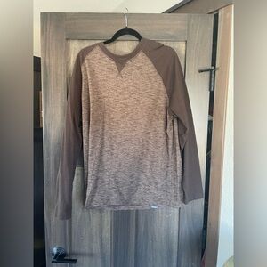 Eddie Bauer Two-Tone Brown Long Sleeve Shirt